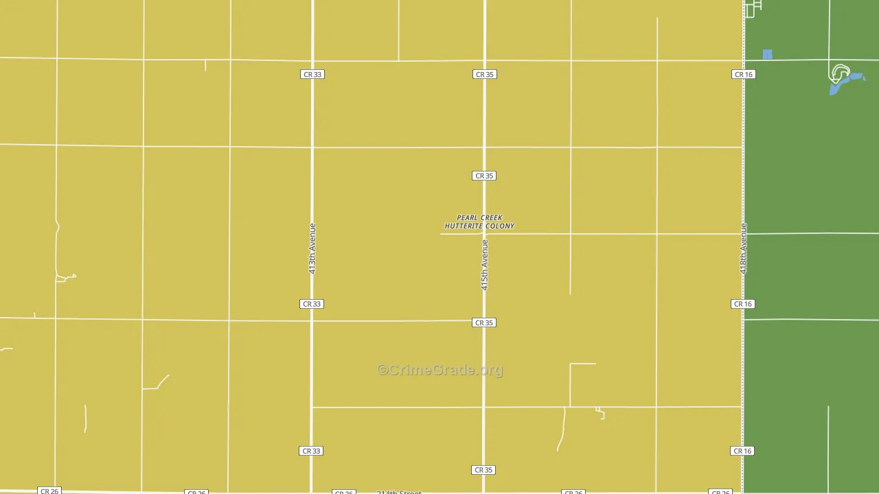 Pearl Creek Colony, SD Map of Vandalism Rates