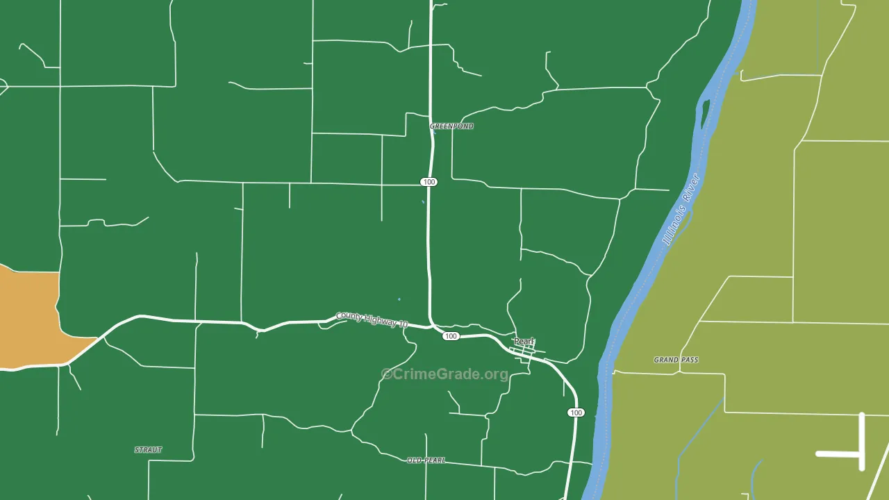 Pearl, IL Map of Vandalism Rates