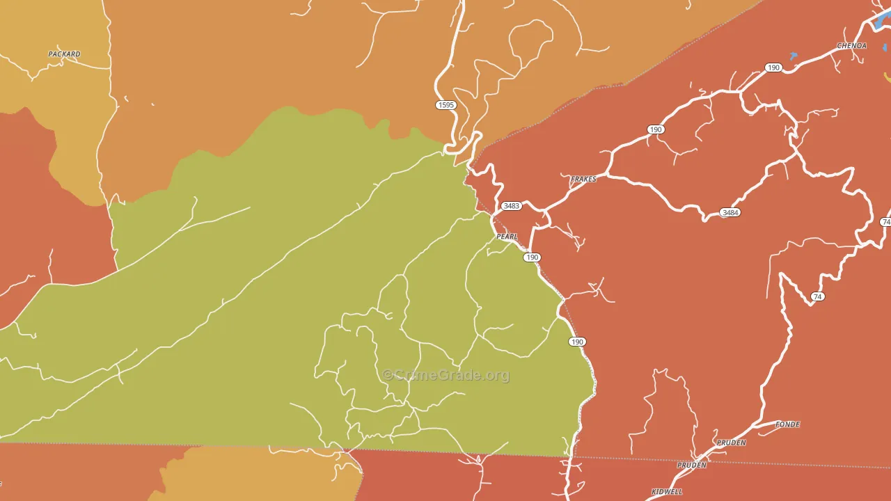 Pearl, KY Map of Vandalism Rates