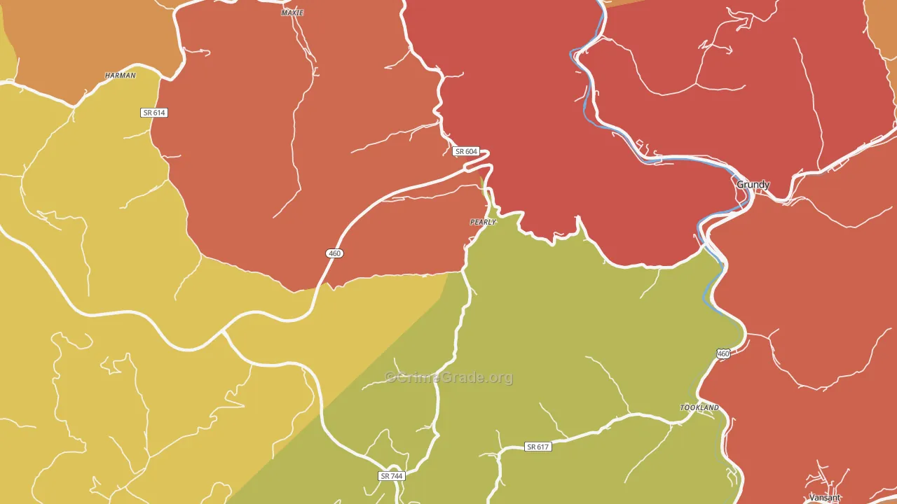 Pearly, VA Map of Vandalism Rates