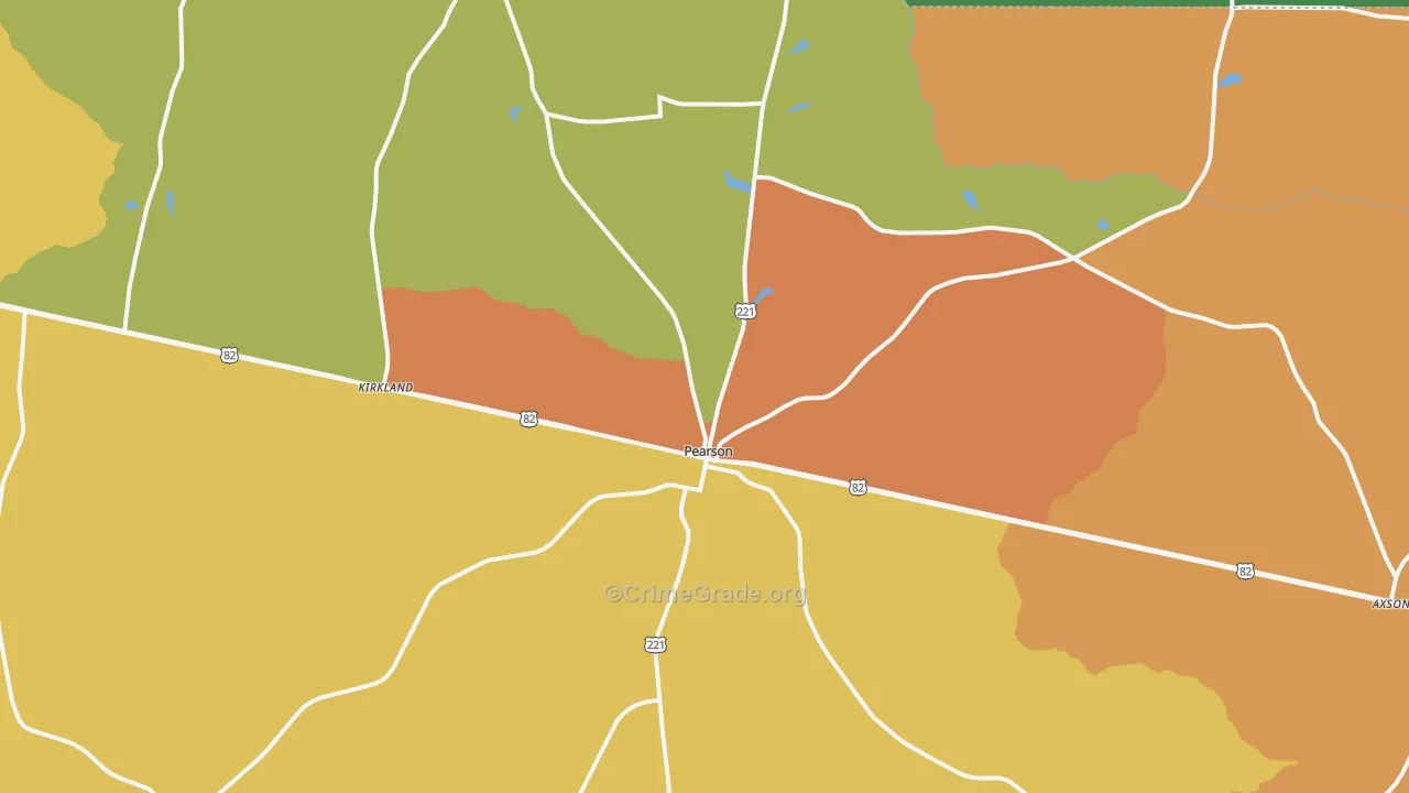 Pearson, GA Map of Vandalism Rates