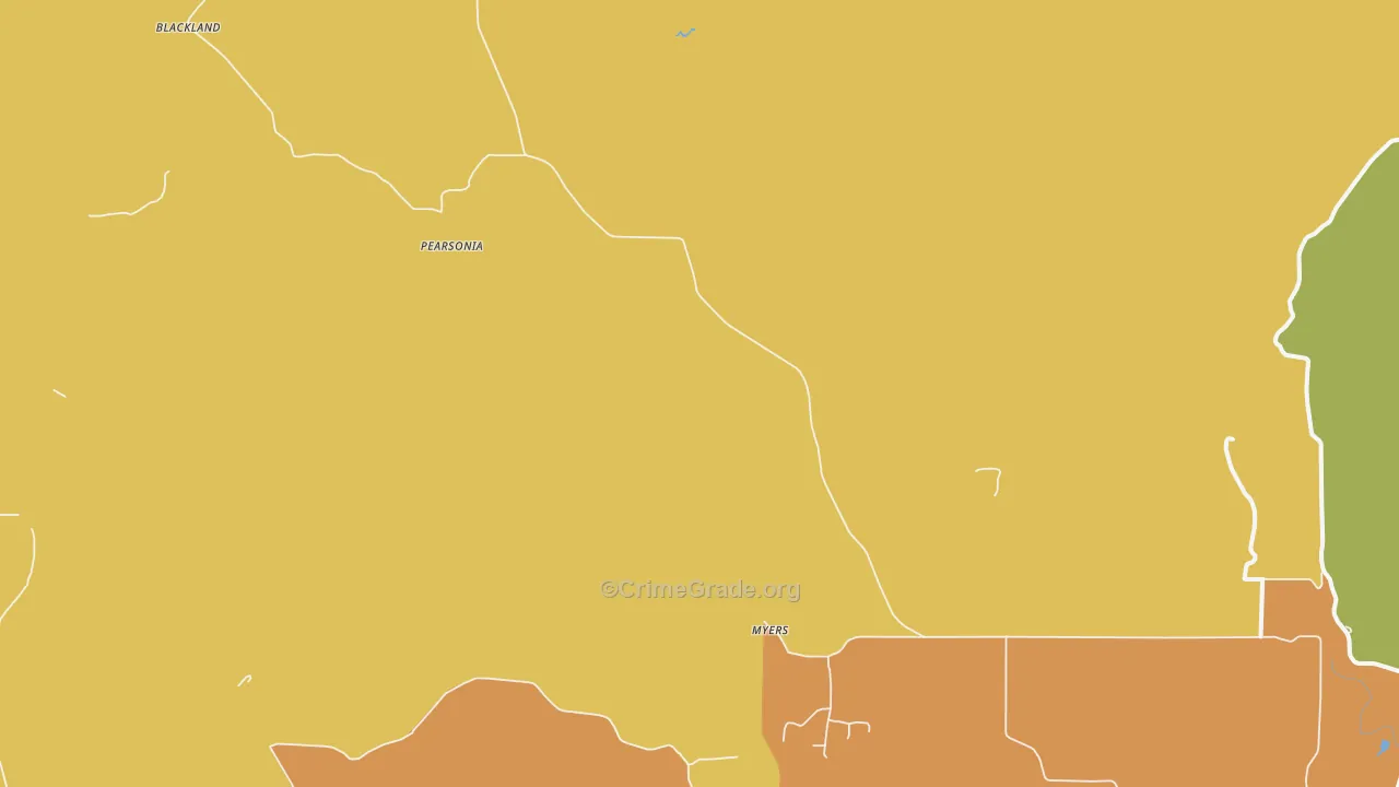 Pearsonia, OK Map of Vandalism Rates