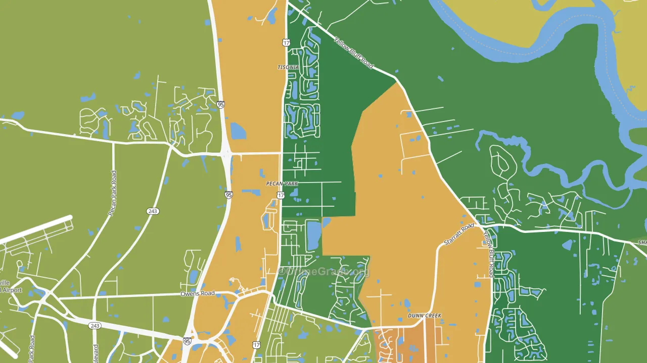 Pecan Park, Jacksonville, FL Map of Vandalism Rates