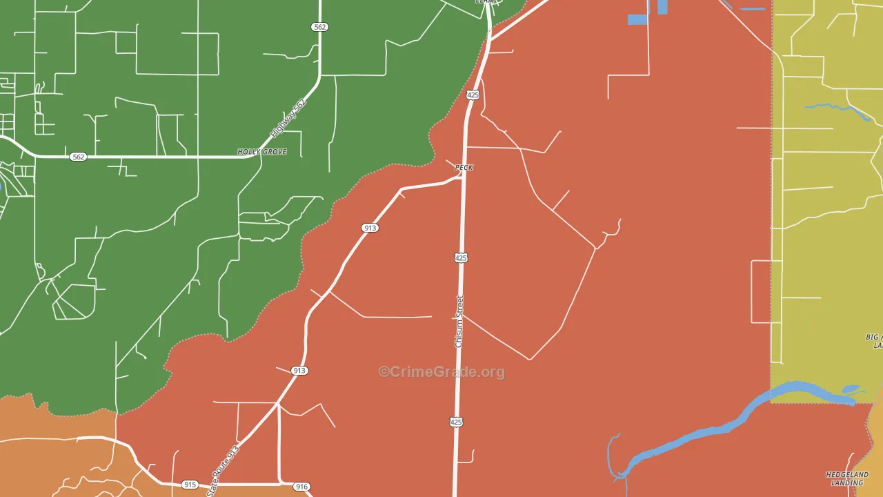 Peck, LA Map of Vandalism Rates