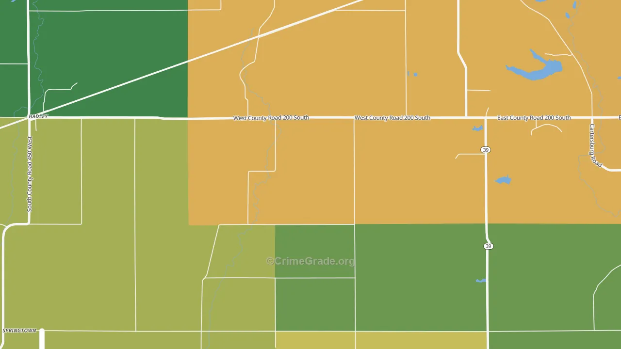 Pecksburg, IN Map of Vandalism Rates