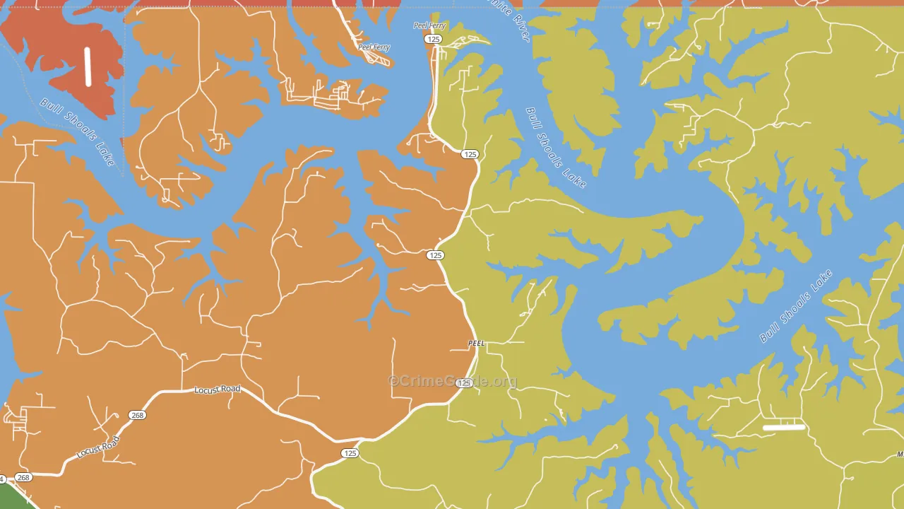 Peel, AR Map of Vandalism Rates