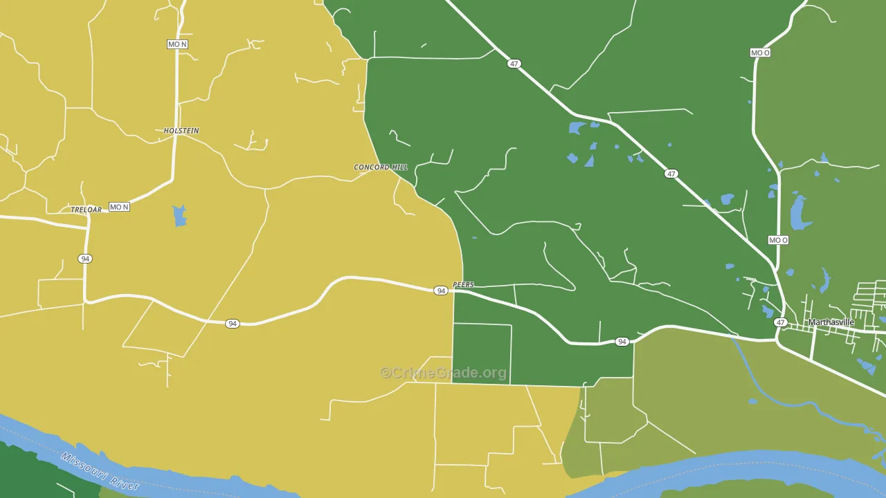 Peers, MO Map of Vandalism Rates