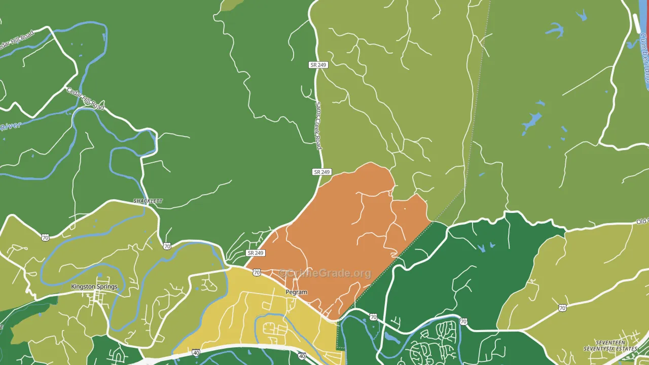 Pegram, TN Map of Vandalism Rates