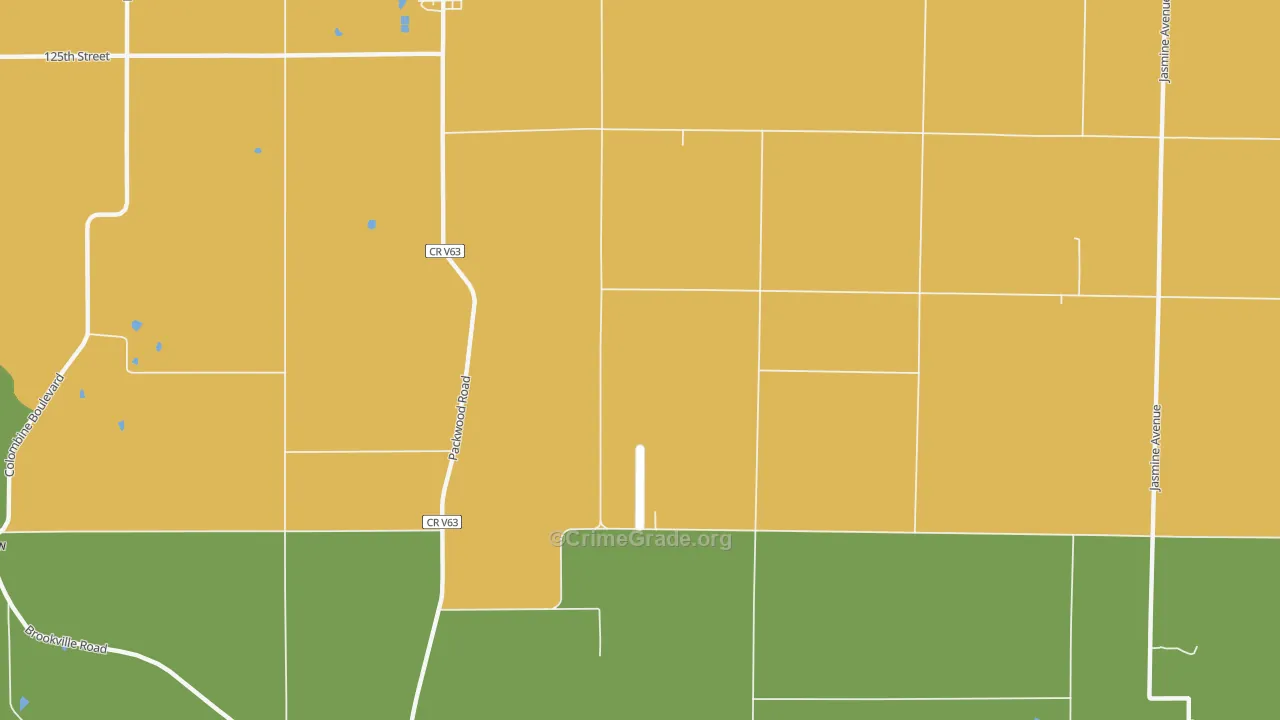 Pekin, IA Map of Vandalism Rates