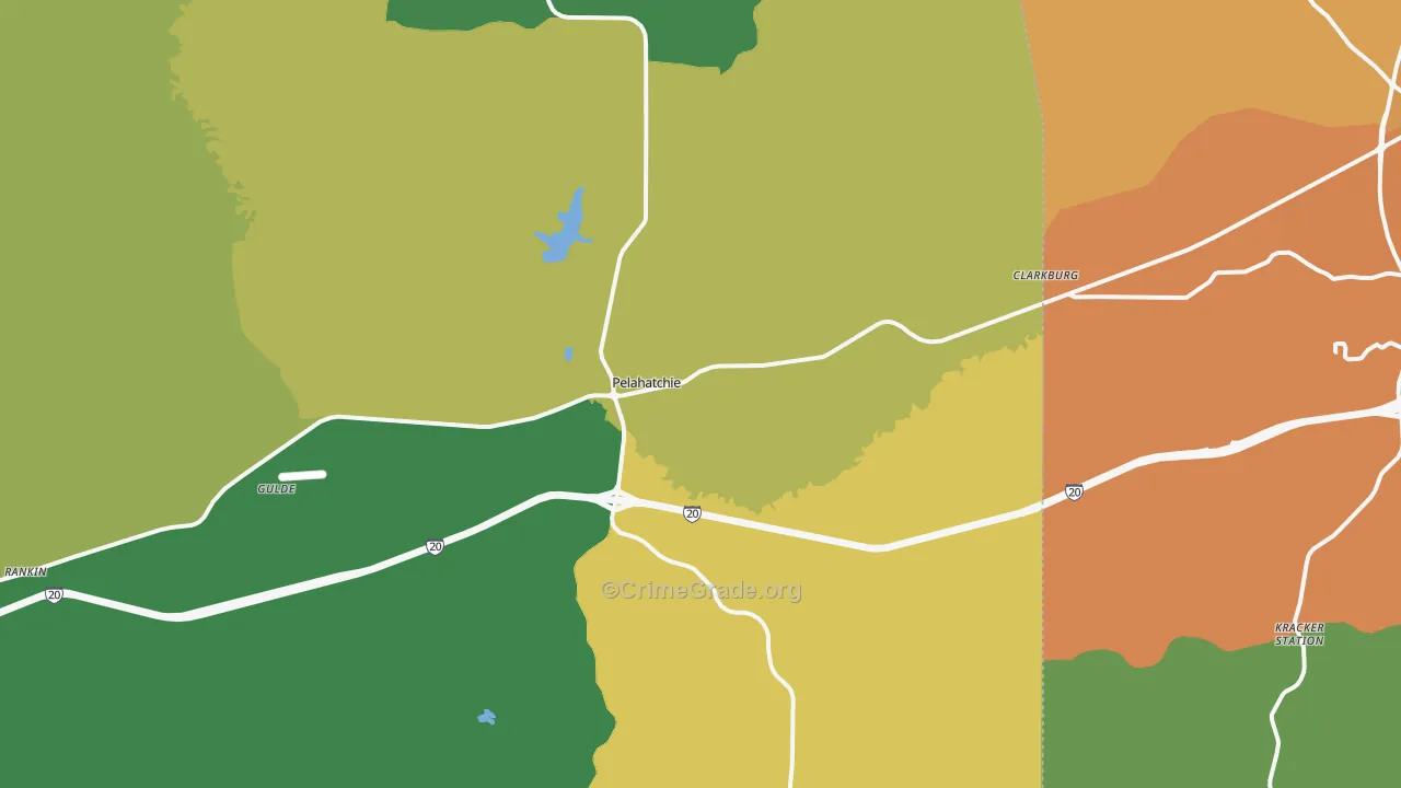 Pelahatchie, MS Map of Vandalism Rates