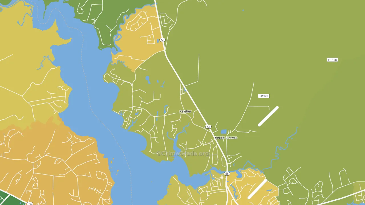 Peletier, NC Map of Vandalism Rates