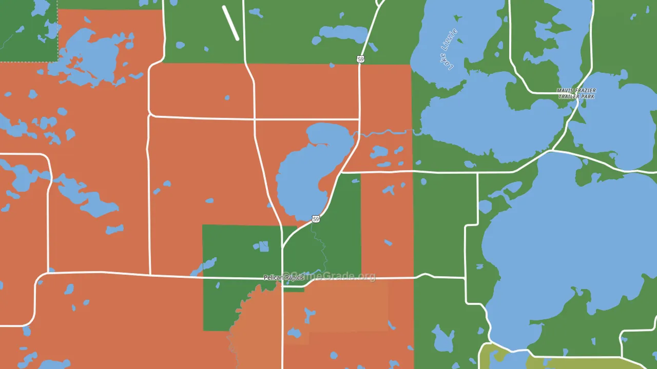 Pelican Rapids, MN Map of Vandalism Rates