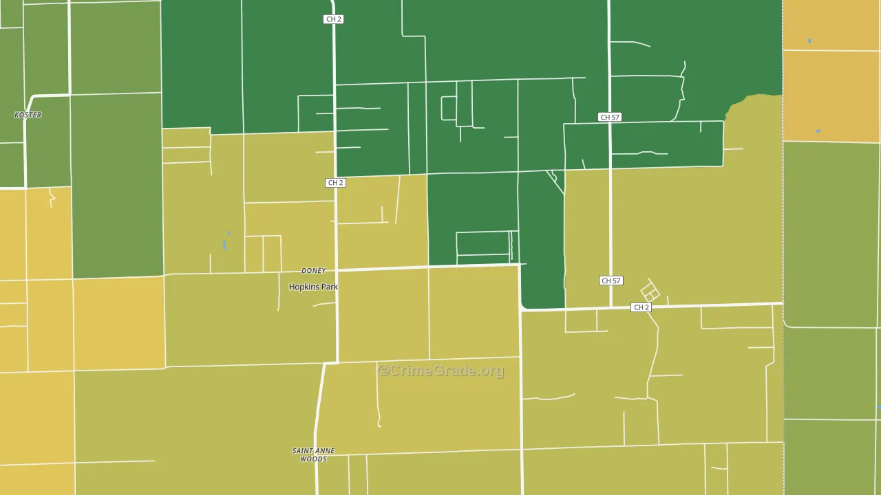 Pembroke Township, IL Map of Vandalism Rates