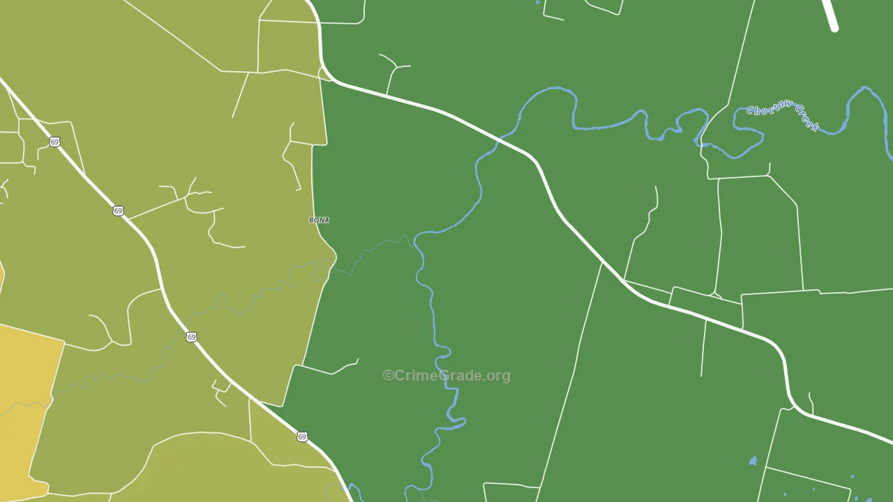Penland, TX Map of Vandalism Rates