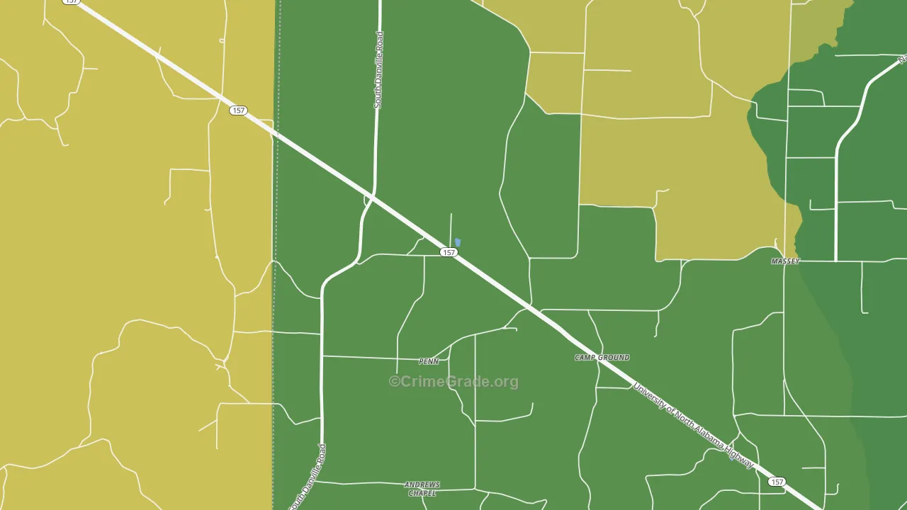 Penn, AL Map of Vandalism Rates