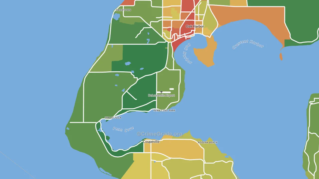Penn Cove Park, WA Map of Vandalism Rates