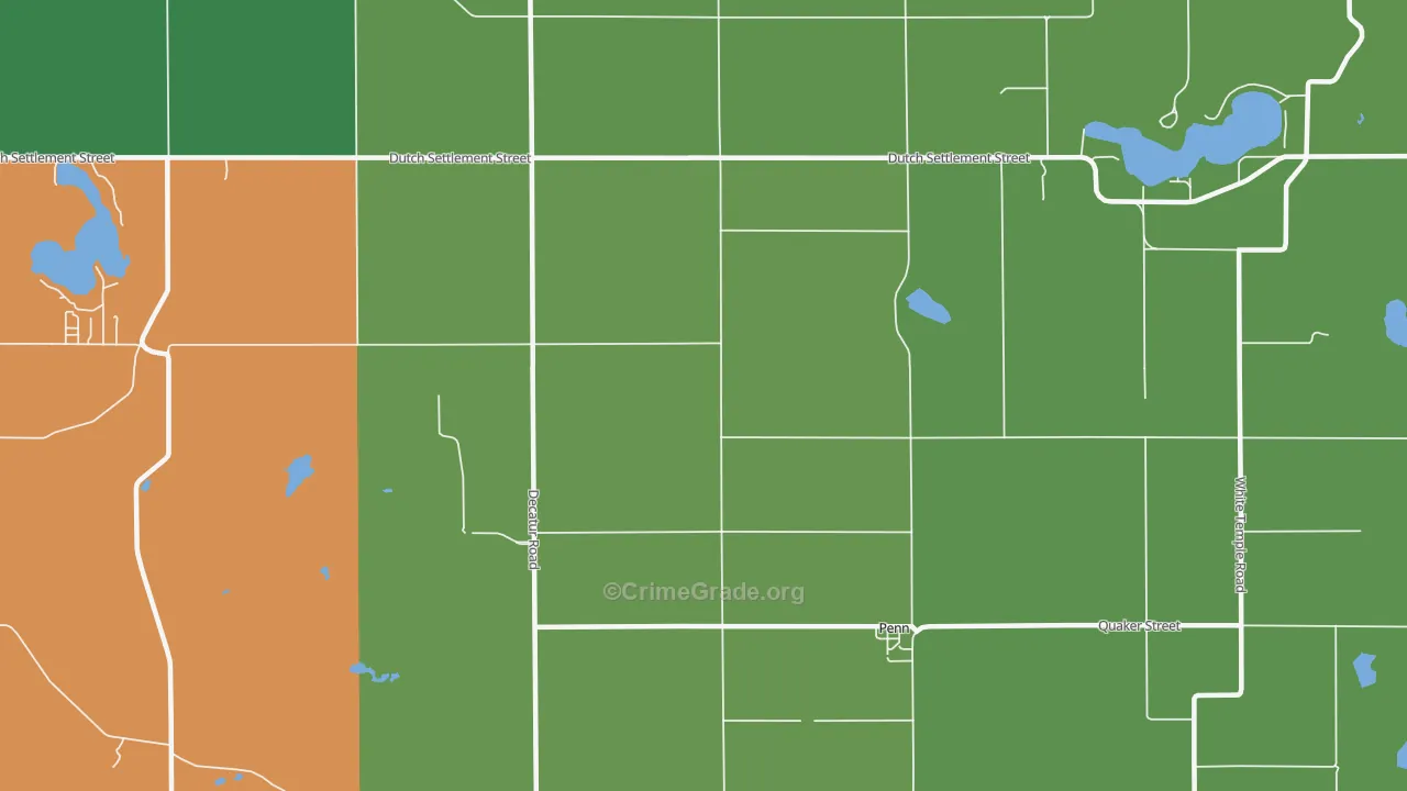 Penn, MI Map of Vandalism Rates