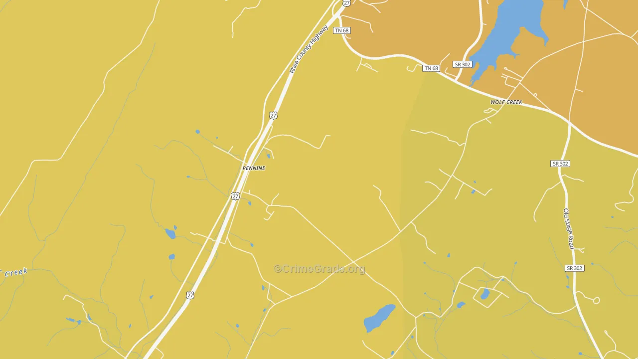 Pennine, TN Map of Vandalism Rates