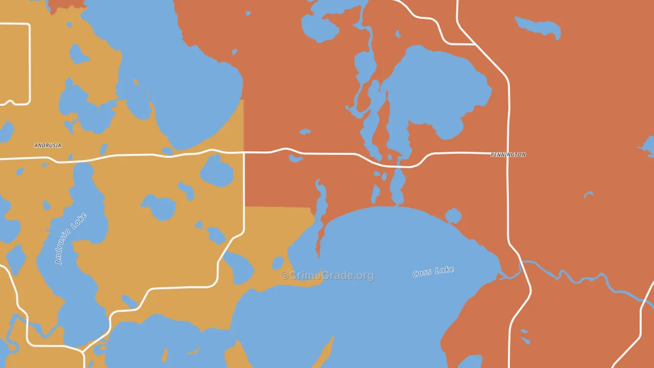 Pennington, MN Map of Vandalism Rates