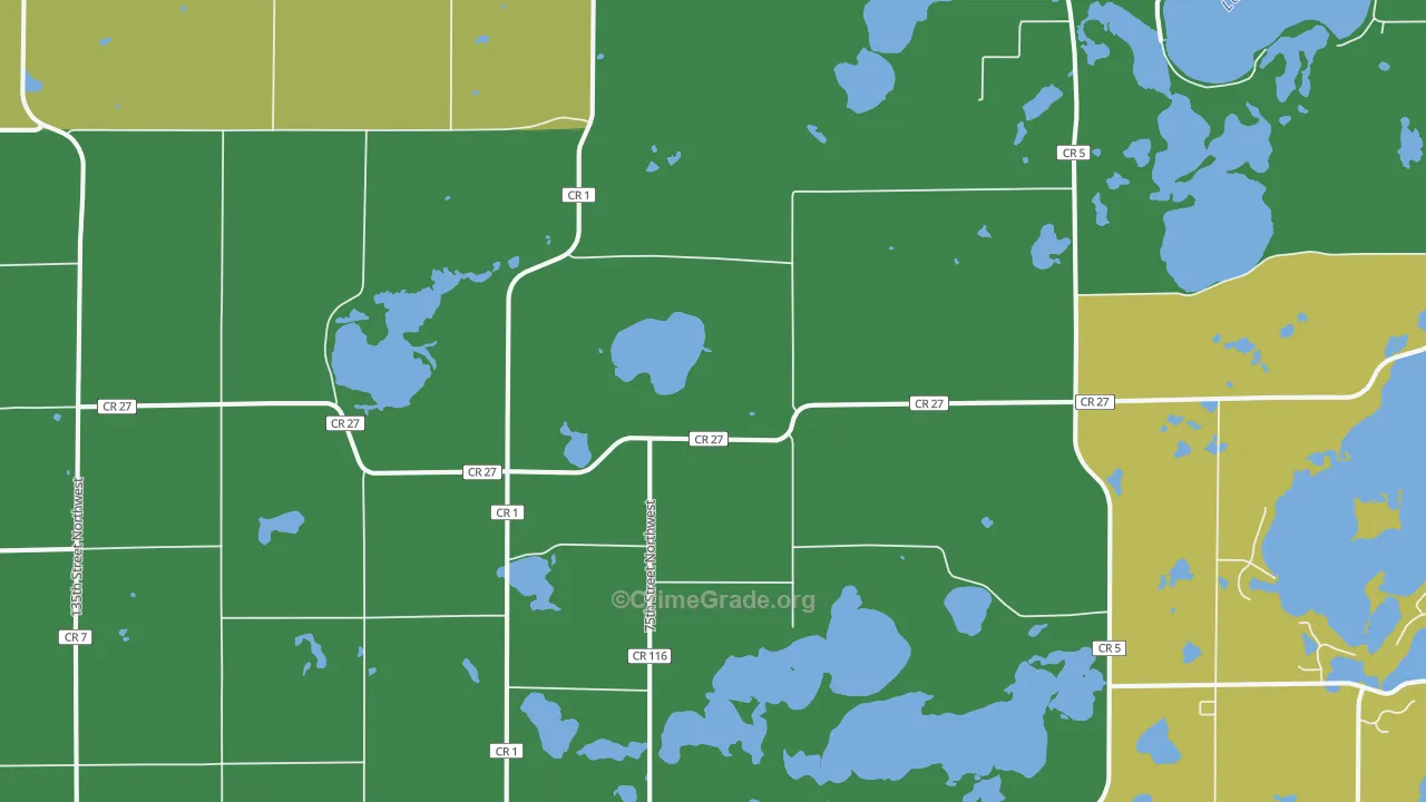 Pennock, MN Map of Vandalism Rates