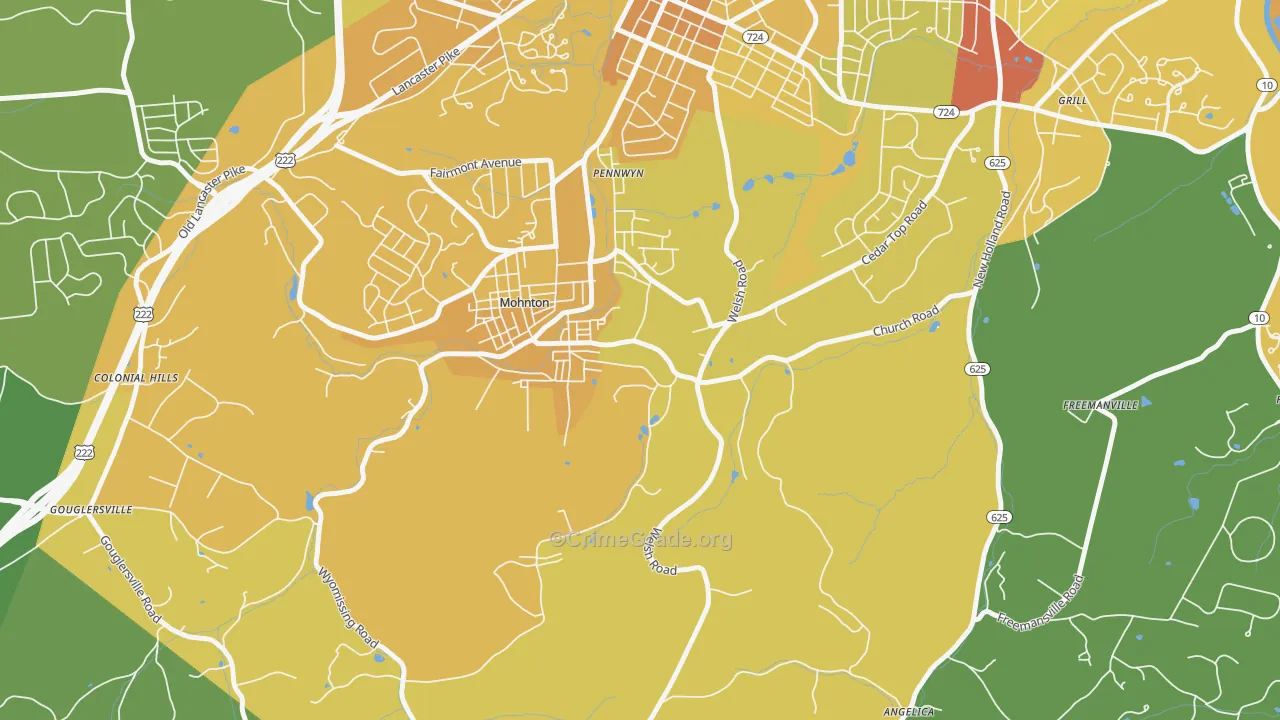 Pennwyn, PA Map of Vandalism Rates