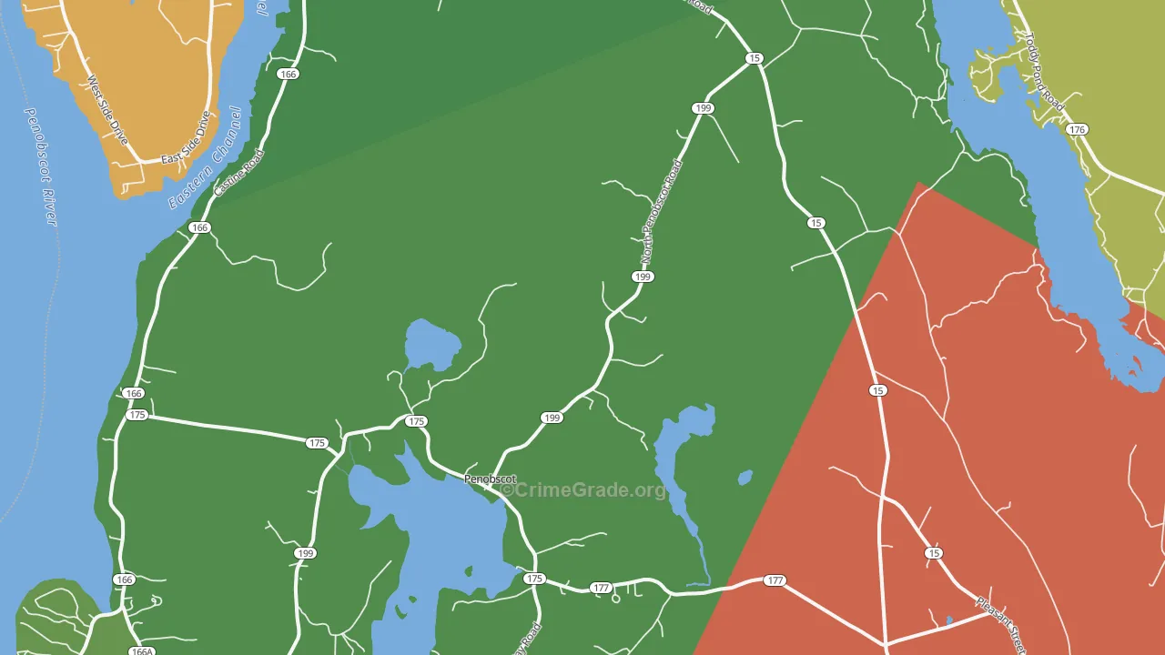 Penobscot, ME Map of Vandalism Rates