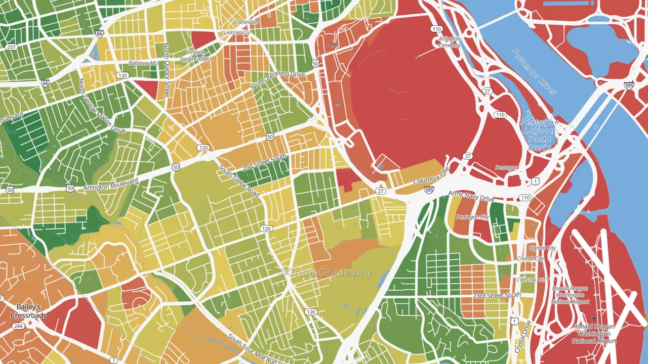 Penrose, Arlington, VA Map of Vandalism Rates