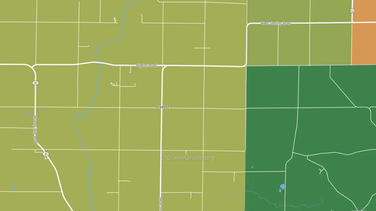 Penrose, IL Map of Vandalism Rates