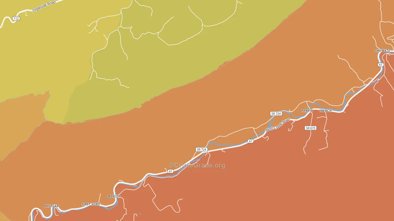 Penvir, VA Map of Vandalism Rates