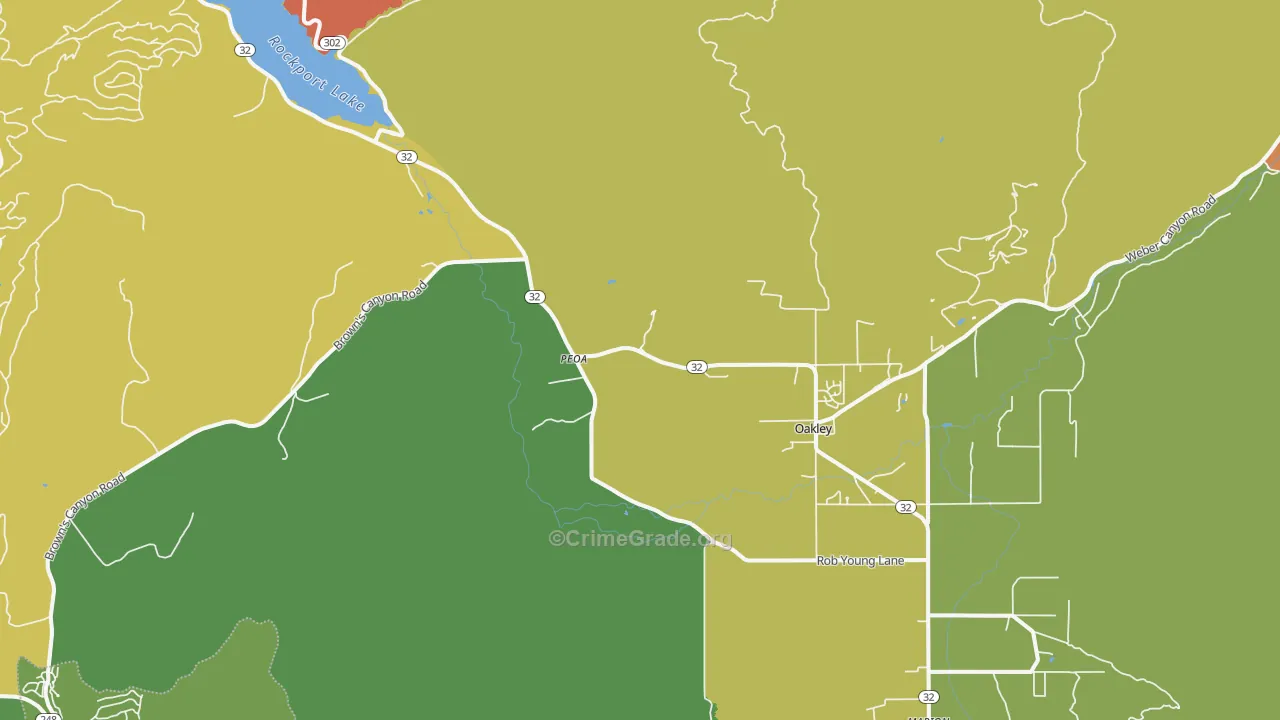 Peoa, UT Map of Vandalism Rates