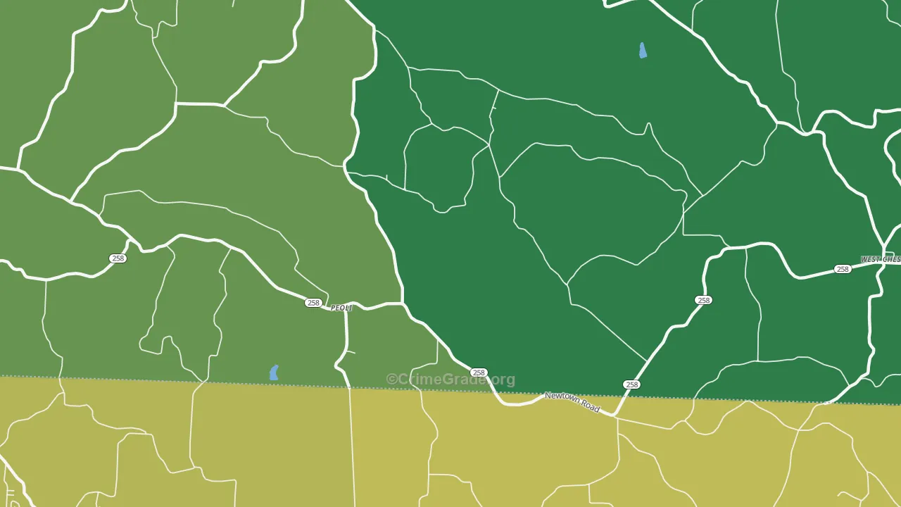 Peoli, OH Map of Vandalism Rates