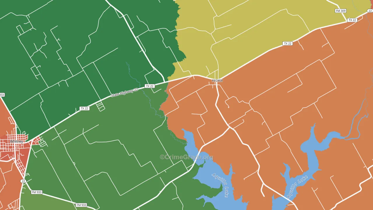 Peoria, TX Map of Vandalism Rates