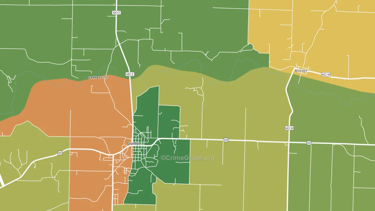 Pepsin, MO Map of Vandalism Rates