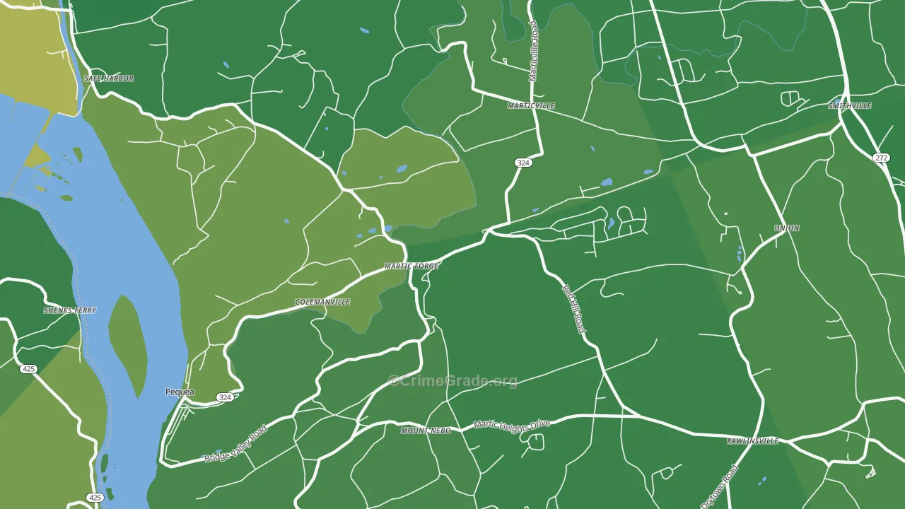 Pequea, PA Map of Vandalism Rates