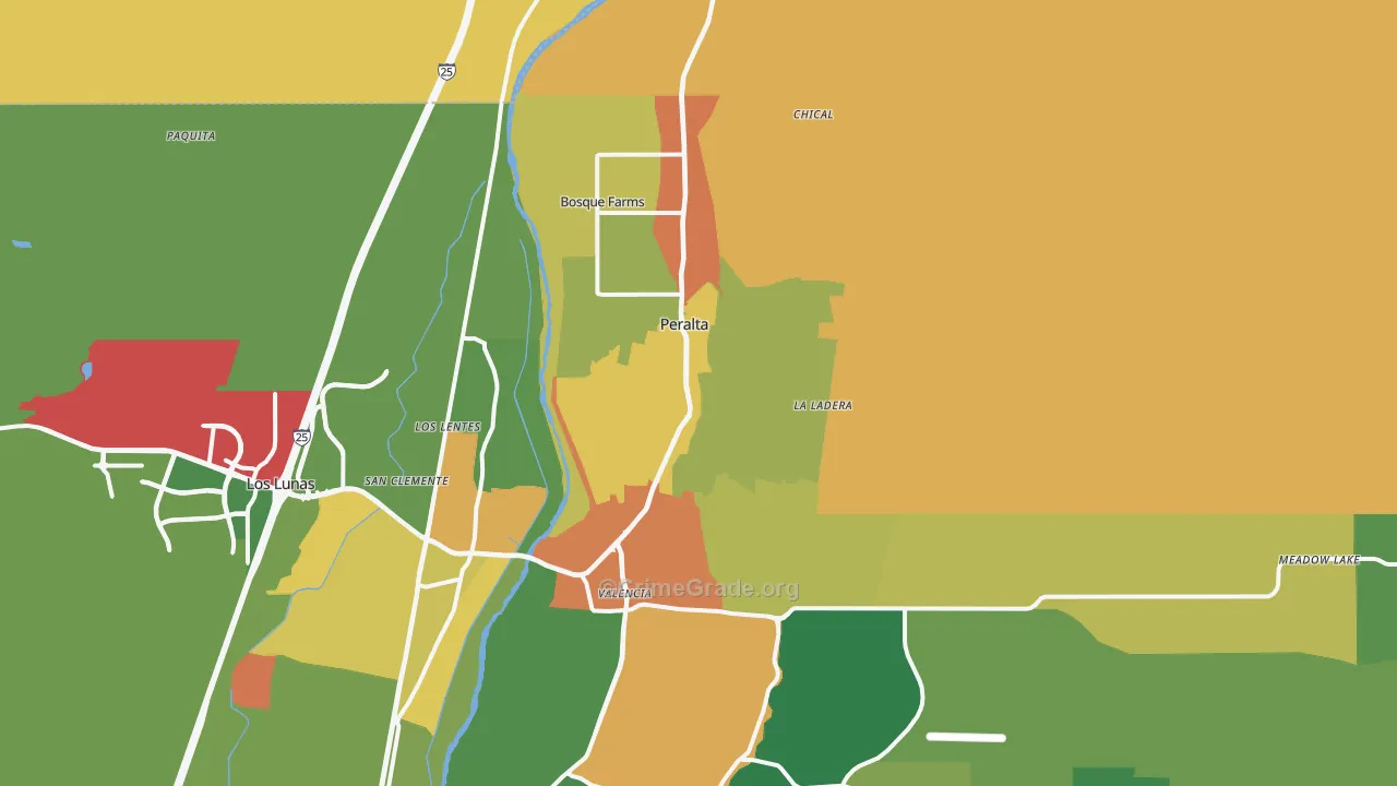 Peralta, NM Map of Vandalism Rates