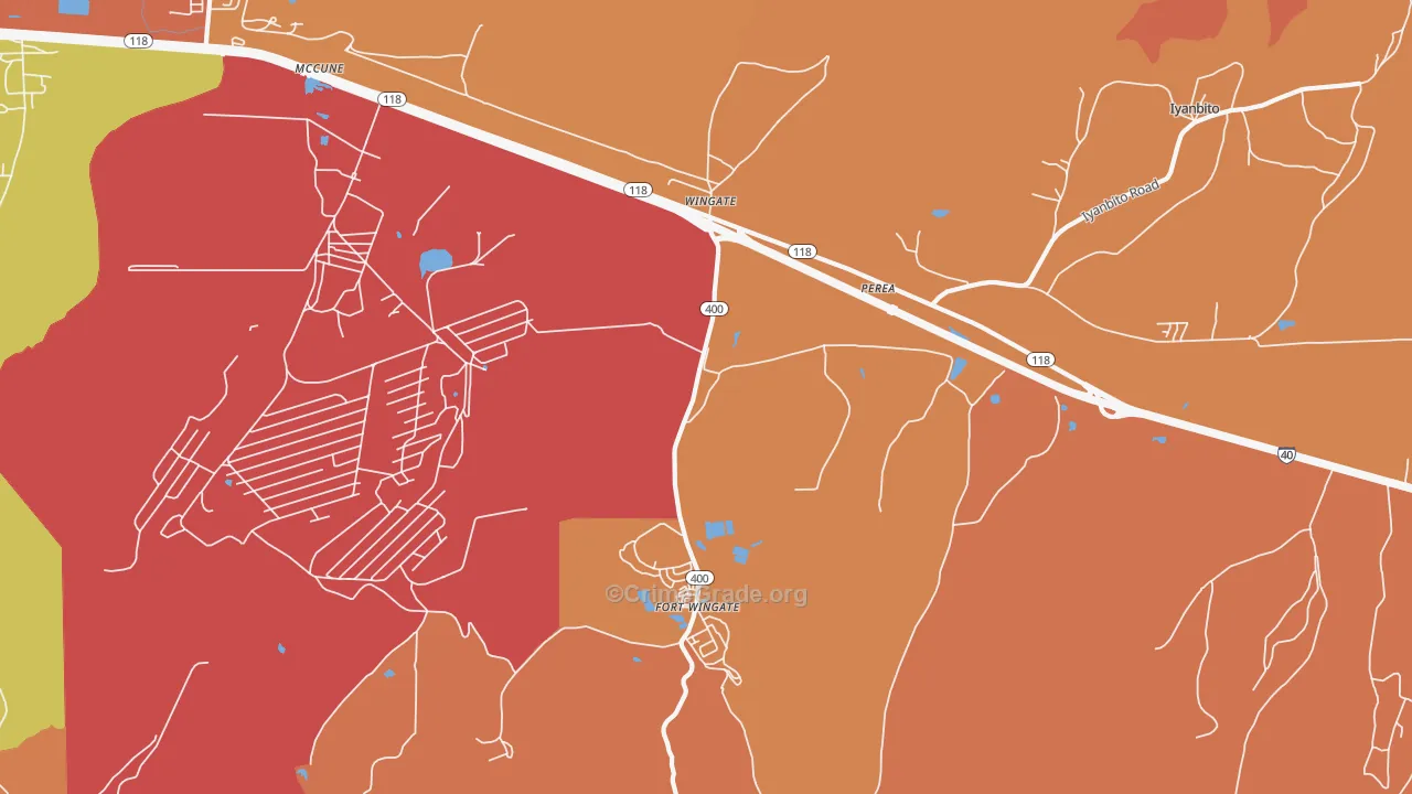 Perea, NM Map of Vandalism Rates