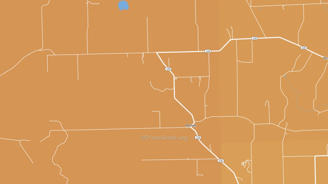 Perham, ME Map of Vandalism Rates