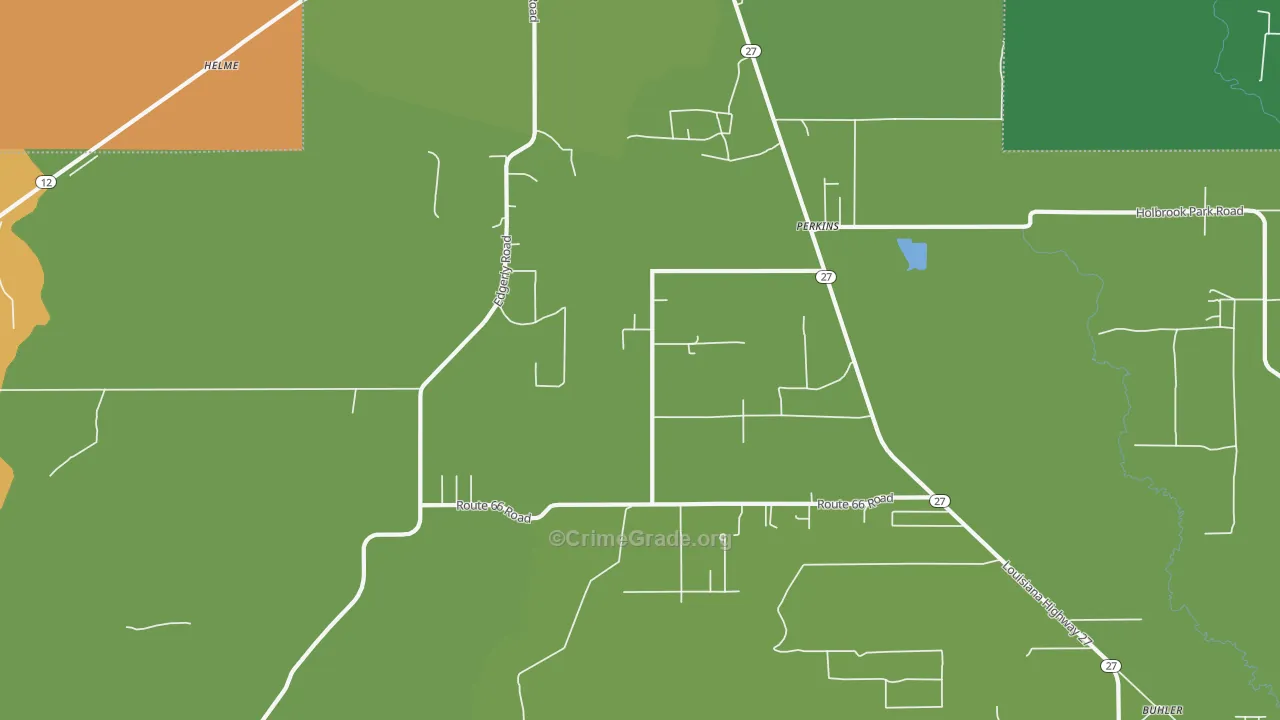 Perkins, LA Map of Vandalism Rates