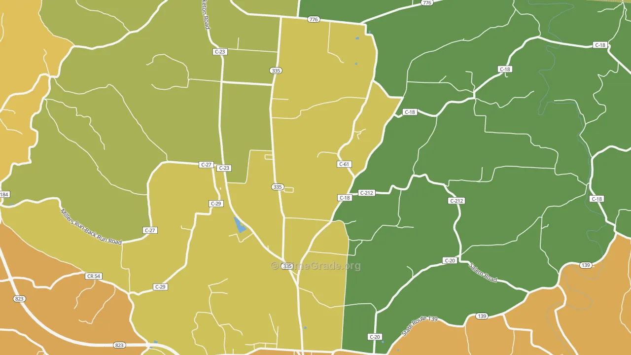 Perry Addition, OH Map of Vandalism Rates