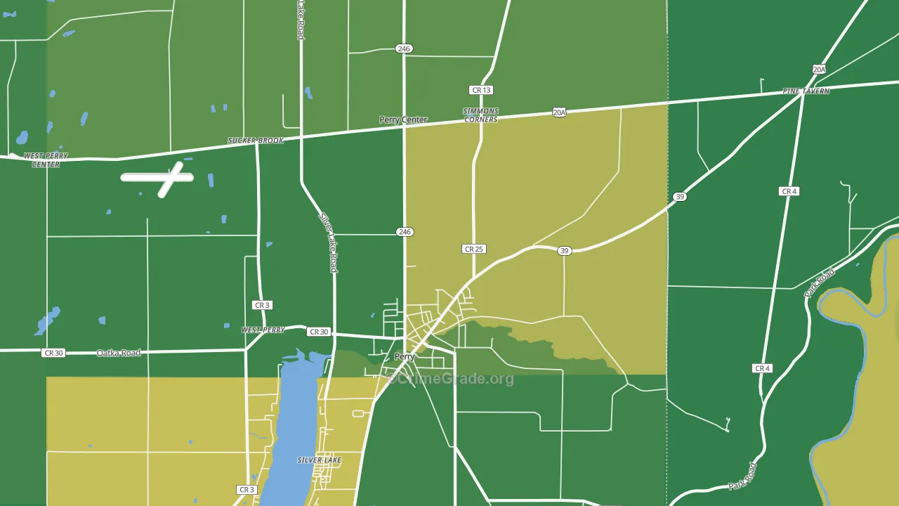 Perry, NY Map of Vandalism Rates