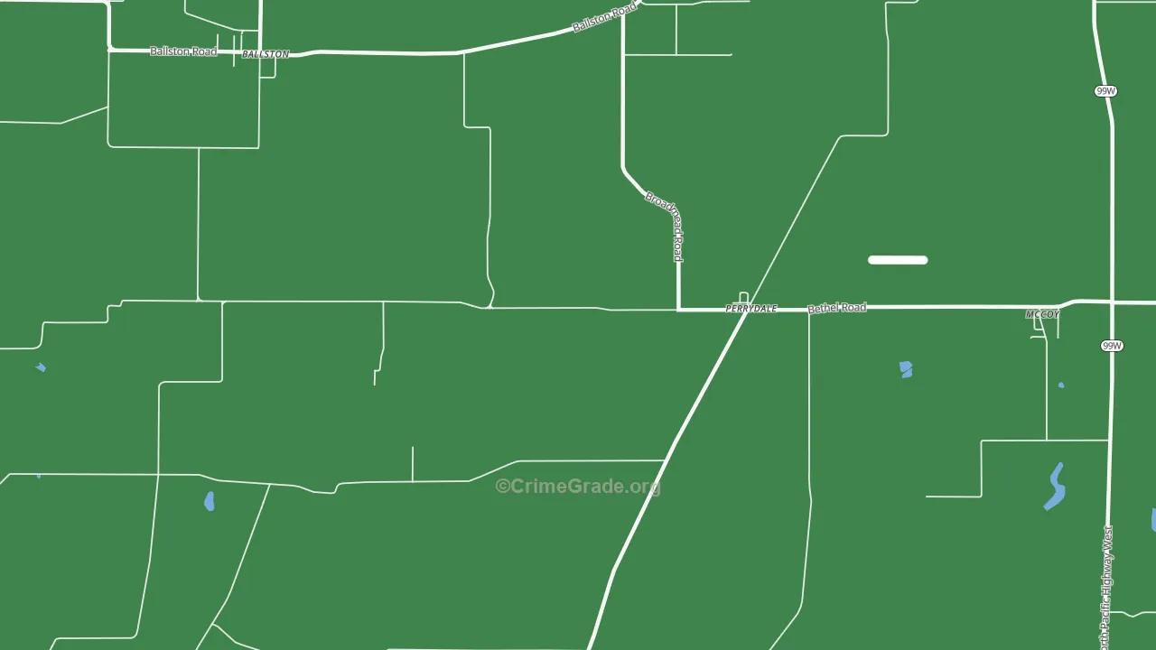 Perrydale, OR Map of Vandalism Rates