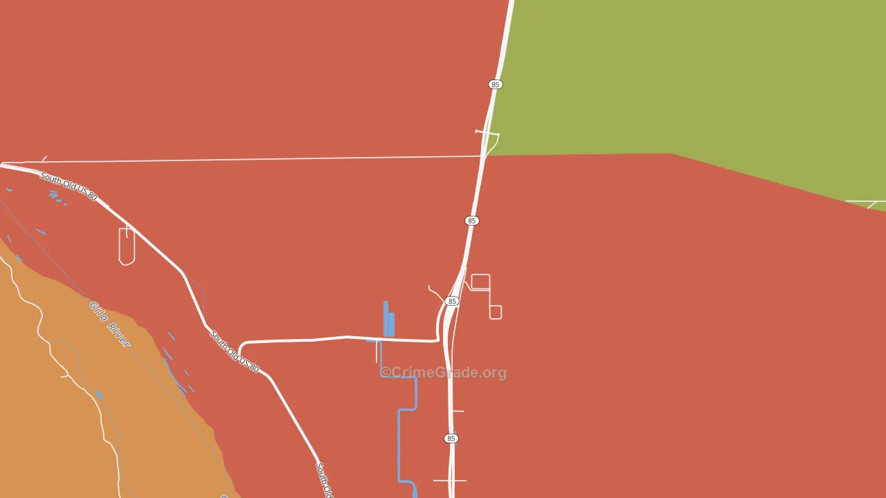 Perryville, AZ Map of Vandalism Rates