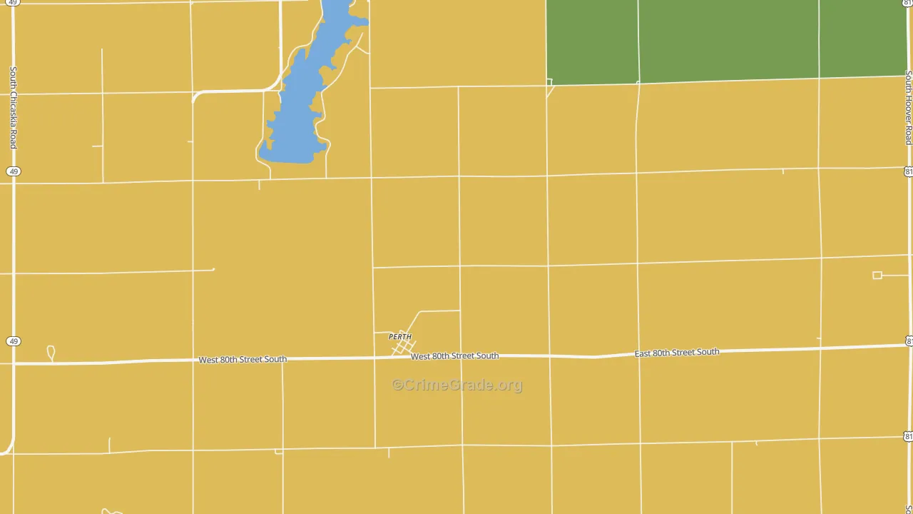 Perth, KS Map of Vandalism Rates