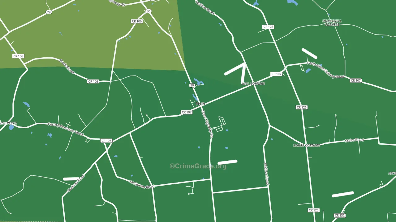 Perth, NY Map of Vandalism Rates
