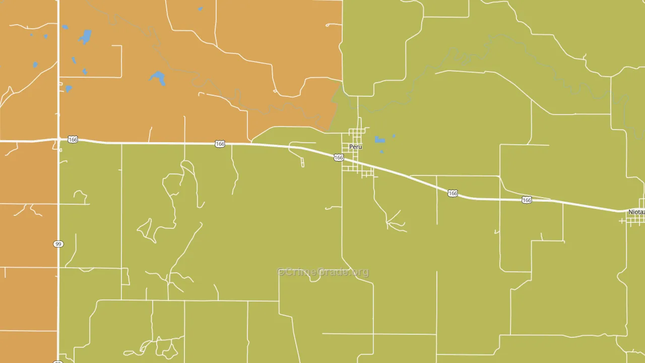 Peru, KS Map of Vandalism Rates