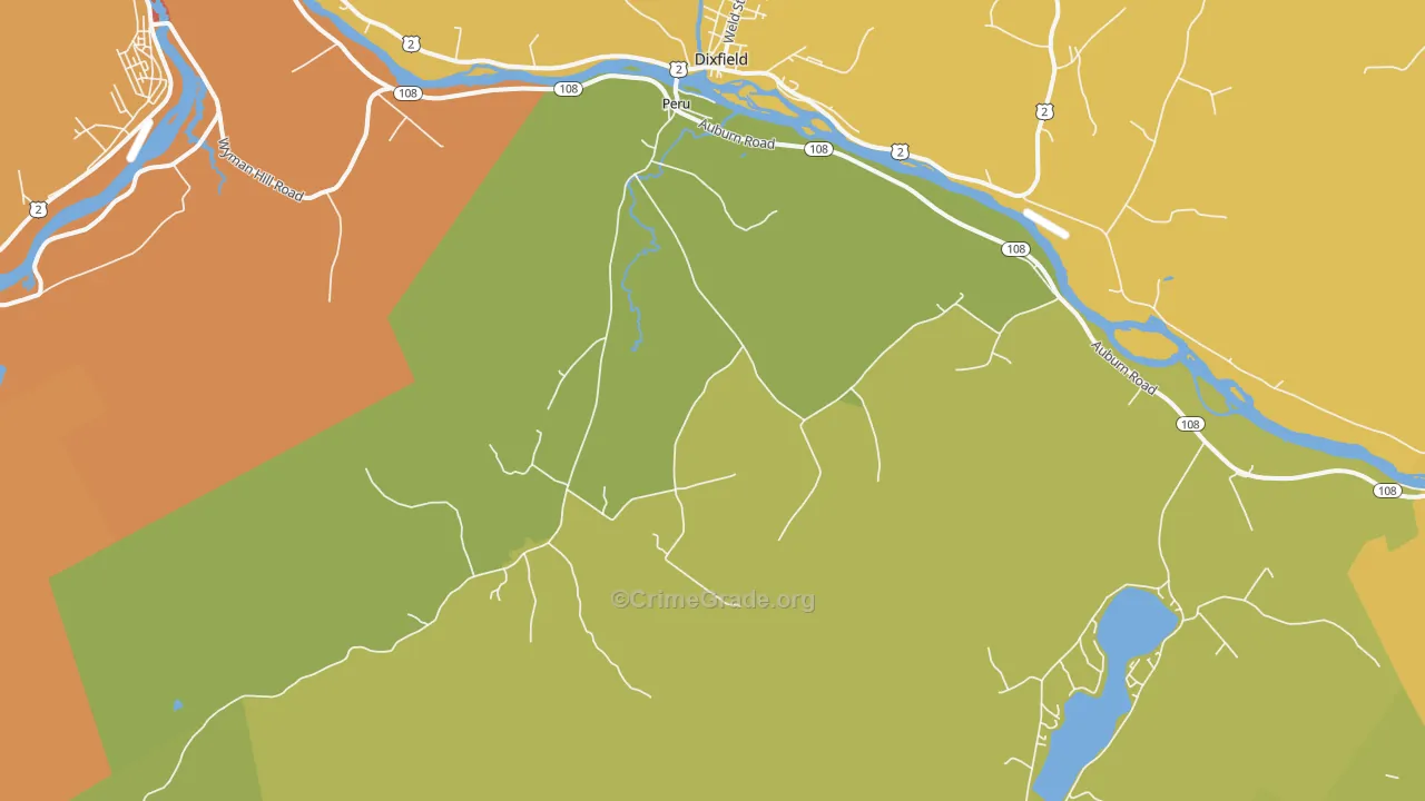 Peru, ME Map of Vandalism Rates