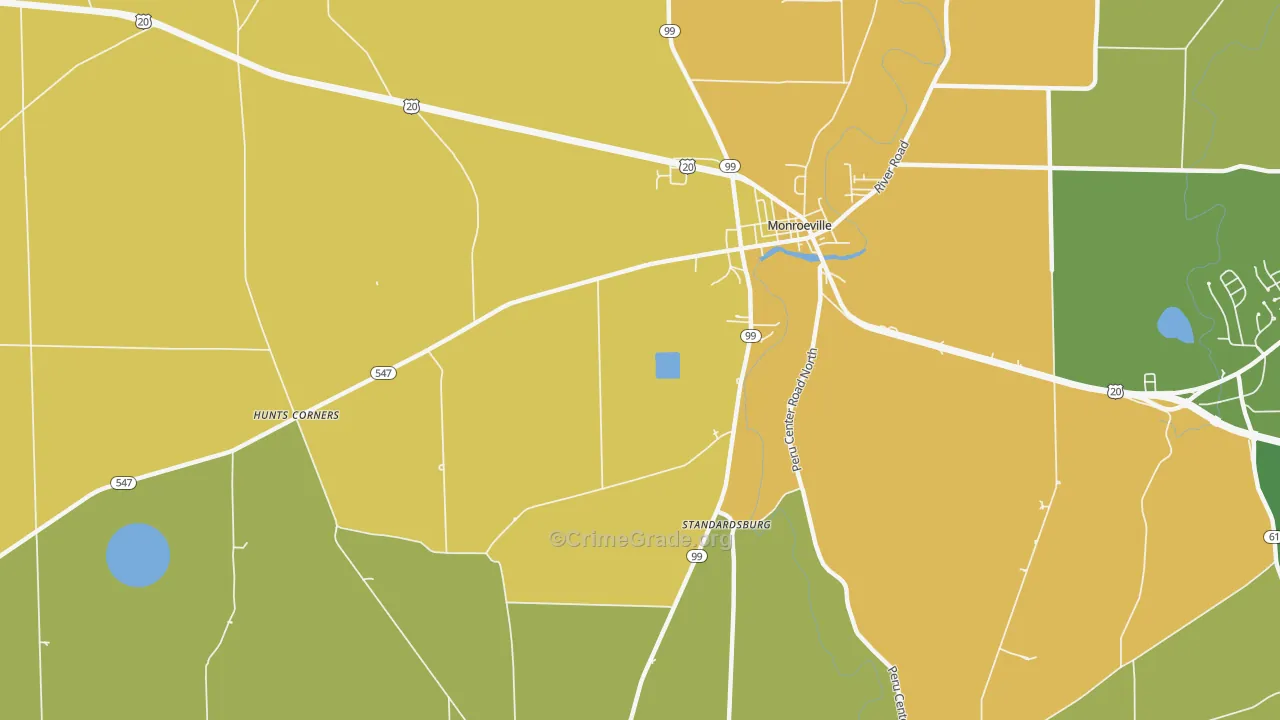 Peru, OH Map of Vandalism Rates