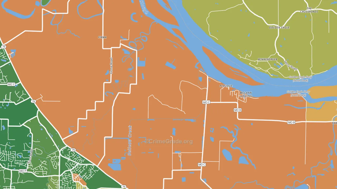 Peruque, MO Map of Vandalism Rates