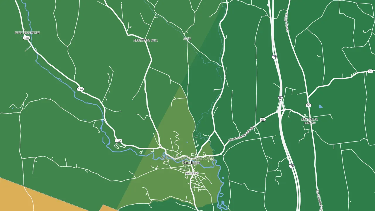 Peth, VT Map of Vandalism Rates