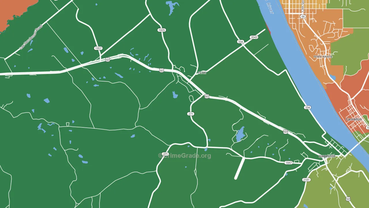 Petri, KY Map of Vandalism Rates